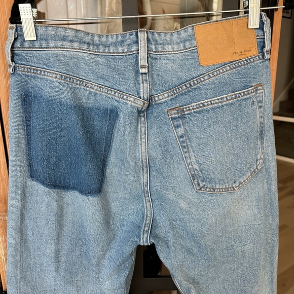 rag & bone maya high rise ankle straight jeans light wash raw hem - Picture 10 of 11